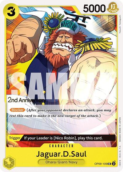 Jaguar.D.Saul #OP09-109 Emperors in the New World: 2nd Anniversary Tournament Cards