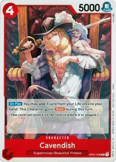 Cavendish #OP01-008 One Piece Demo Deck Cards