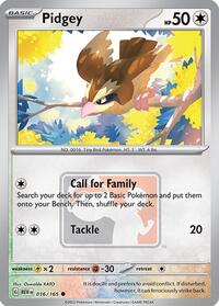 Pidgey #16 League & Championship Cards