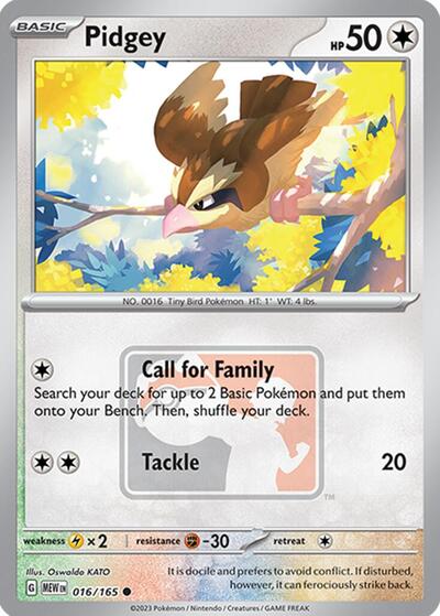 Pidgey #16 League & Championship Cards