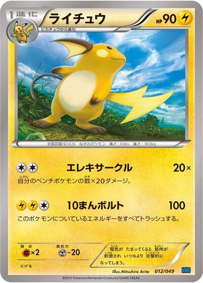 Raichu #12 M Master Deck Build Box Speed Style (Japanese)