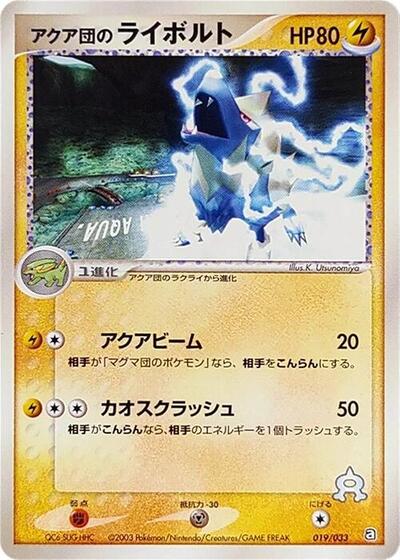 Team Aqua's Manectric #19 Aqua Deck Kit (Japanese)