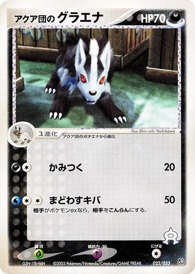 Team Aqua's Mightyena #22 Aqua Deck Kit (Japanese)
