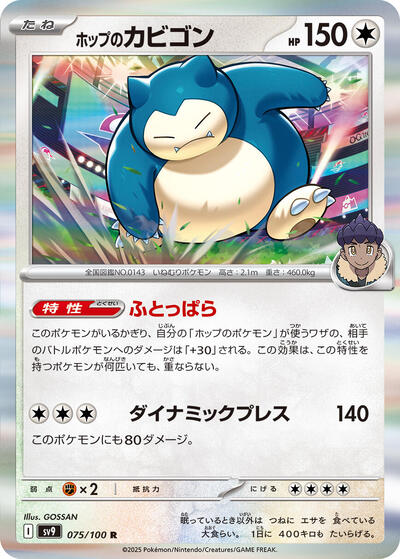 Hop's Snorlax #75 Battle Partners (Japanese)