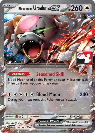 Bloodmoon Ursaluna ex #141 Prize Pack Series Cards