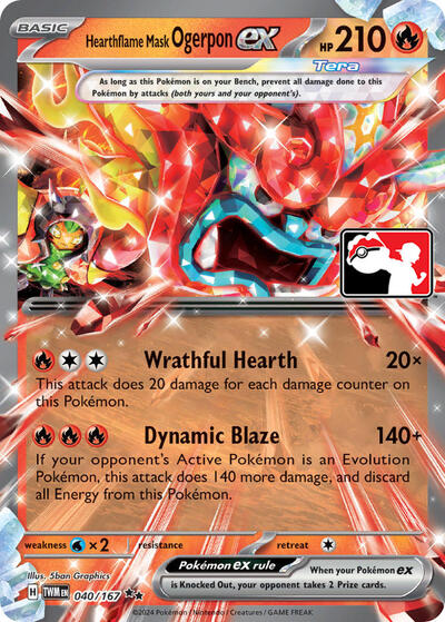 Hearthflame Mask Ogerpon ex #40 Prize Pack Series Cards