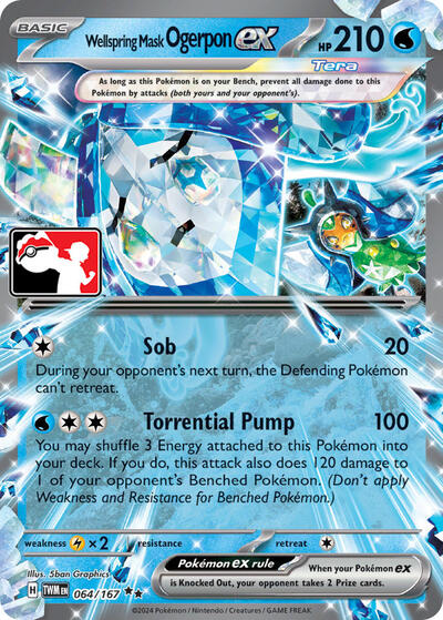 Wellspring Mask Ogerpon ex #64 Prize Pack Series Cards