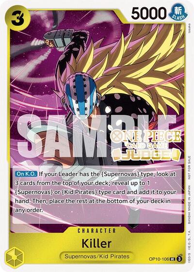 Killer (Judge Pack Vol. 5) #OP10-106 One Piece Promotion Cards