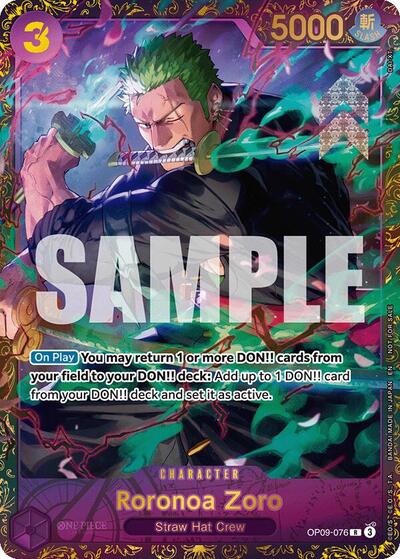 Roronoa Zoro (Championship 25-26 Regionals Season 1) #OP09-076 One Piece Promotion Cards