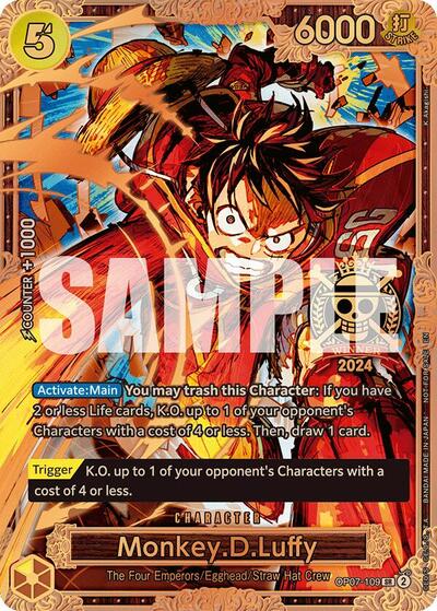 Monkey.D.Luffy (Championship 2024 World Final 3rd Place) #OP07-109 One Piece Promotion Cards