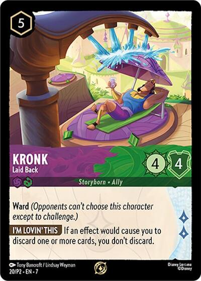 Kronk - Laid Back #20 Disney Lorcana Promo Cards