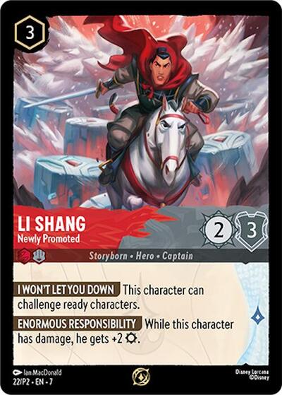 Li Shang - Newly Promoted #22 Disney Lorcana Promo Cards