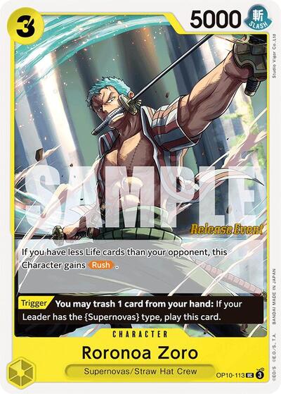 Roronoa Zoro #OP10-113 Royal Blood Release Event Cards