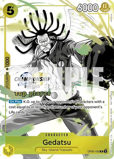 Gedatsu (Championship 2024 Top Player Pack Vol. 2) #OP05-102 One Piece Promotion Cards