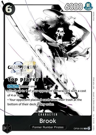 Brook (Championship 2024 Top Player Pack Vol. 2) #OP06-092 One Piece Promotion Cards