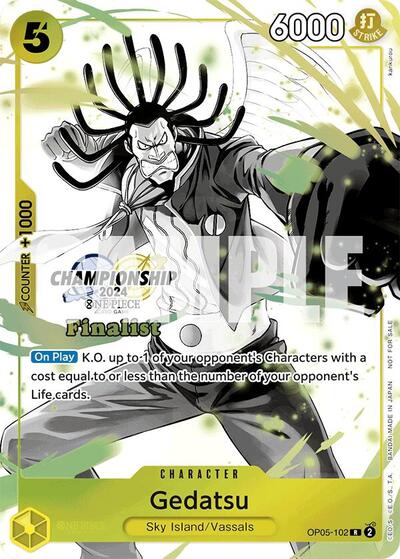 Gedatsu (Championship 2024 Finalist Card Set Vol. 2) #OP05-102 One Piece Promotion Cards