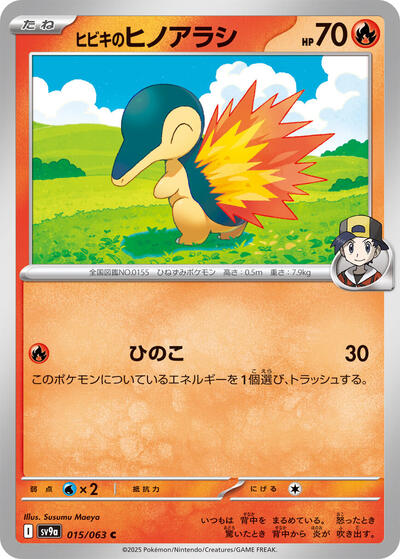 Ethan's Cyndaquil #15 Heat Wave Arena (Japanese)