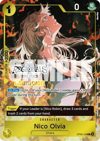 Nico Olvia (Online Regional Champion Card Set 2025 Vol.1) #OP09-106 One Piece Promotion Cards