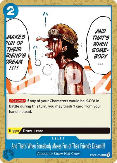 And That's When Somebody Makes Fun of Their Friend's Dream!!!! #EB02-030 Extra Booster: Anime 25th Collection