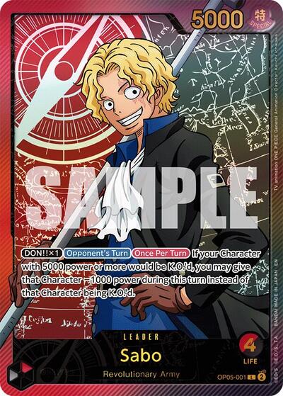 Sabo (SP) #OP05-001 Extra Booster: Anime 25th Collection