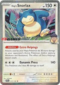 Hop's Snorlax (EB Games) #117 Miscellaneous Cards & Products