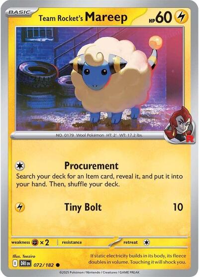 Team Rocket's Mareep #72 Destined Rivals