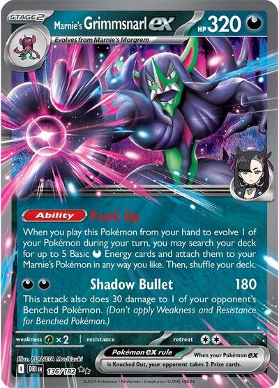 Marnie's Grimmsnarl ex #136 Destined Rivals
