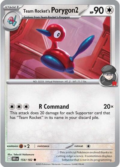 Team Rocket's Porygon2 #154 Destined Rivals