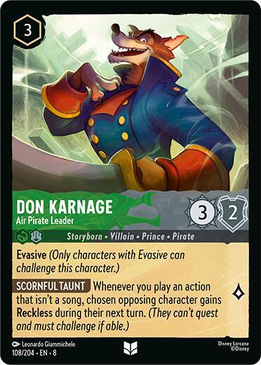 Don Karnage - Air Pirate Leader #108 Reign of Jafar