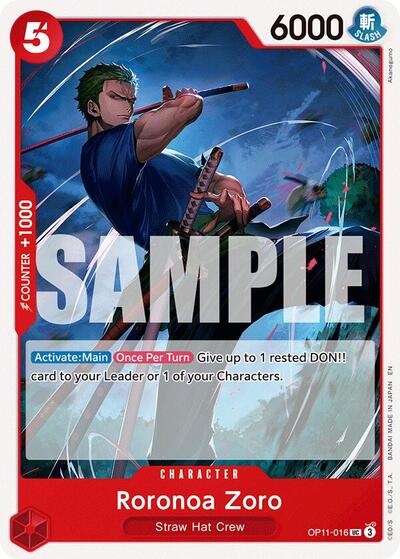 Roronoa Zoro #OP11-016 A Fist of Divine Speed