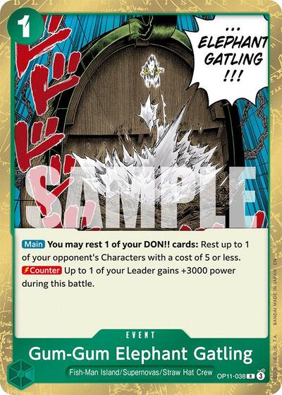 Gum-Gum Elephant Gatling #OP11-038 A Fist of Divine Speed