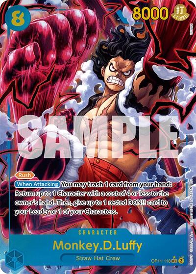 Monkey.D.Luffy (Alternate Art) #OP11-118 A Fist of Divine Speed