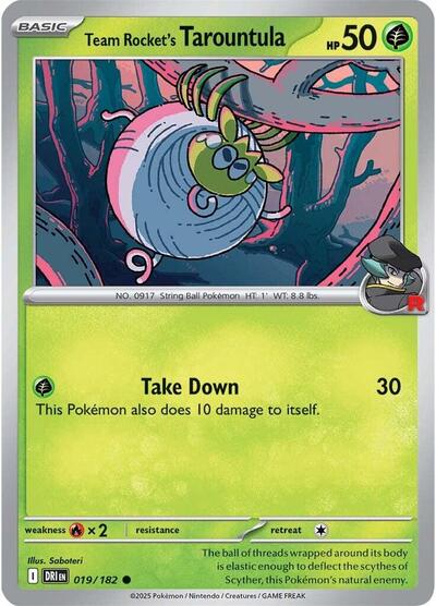 Team Rocket's Tarountula #19 Destined Rivals