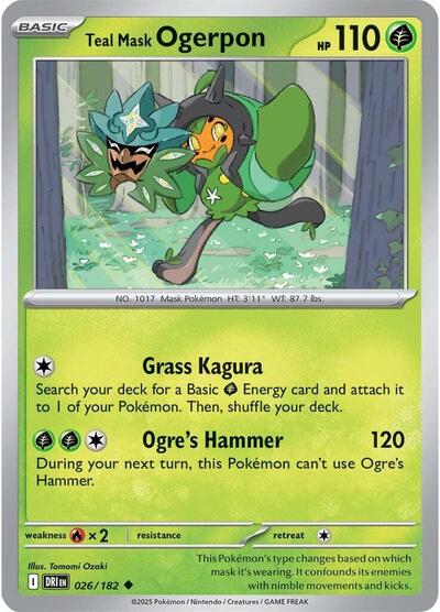 Teal Mask Ogerpon #26 Destined Rivals