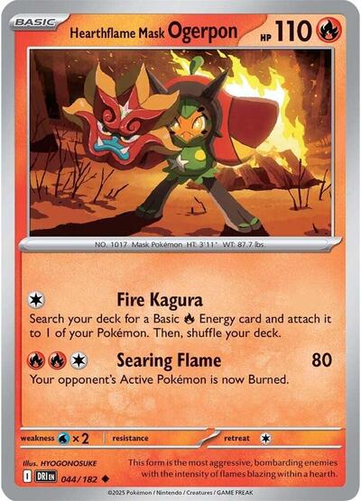 Hearthflame Mask Ogerpon #44 Destined Rivals