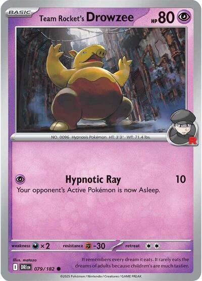 Team Rocket's Drowzee #79 Destined Rivals