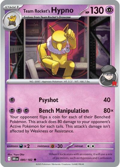 Team Rocket's Hypno #80 Destined Rivals