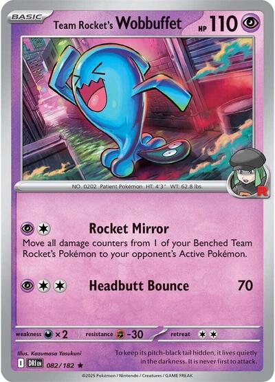 Team Rocket's Wobbuffet #82 Destined Rivals