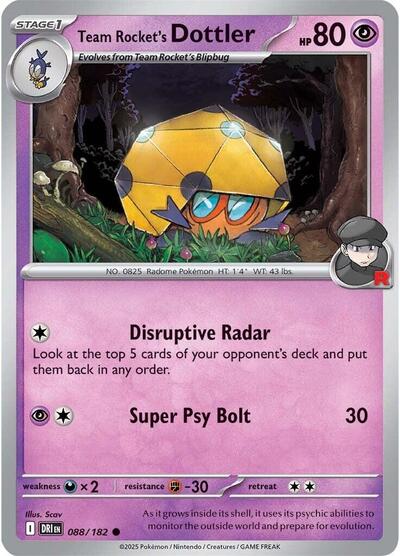 Team Rocket's Dottler #88 Destined Rivals
