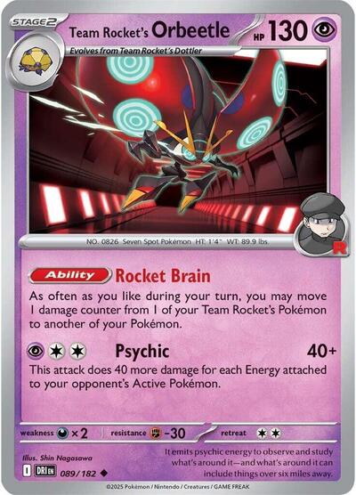 Team Rocket's Orbeetle #89 Destined Rivals