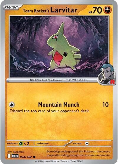 Team Rocket's Larvitar #94 Destined Rivals