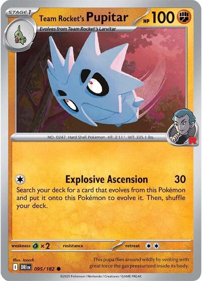 Team Rocket's Pupitar #95 Destined Rivals
