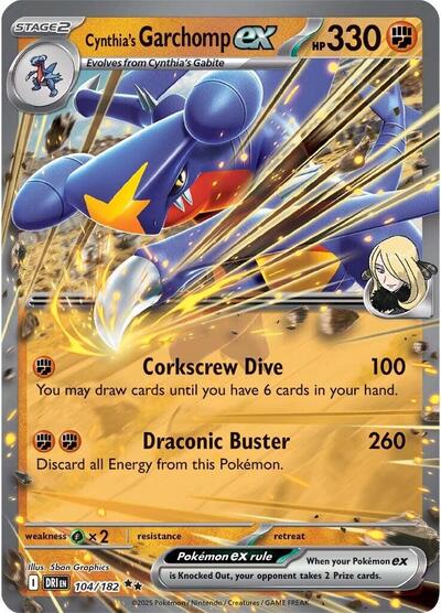 Cynthia's Garchomp ex #104 Destined Rivals