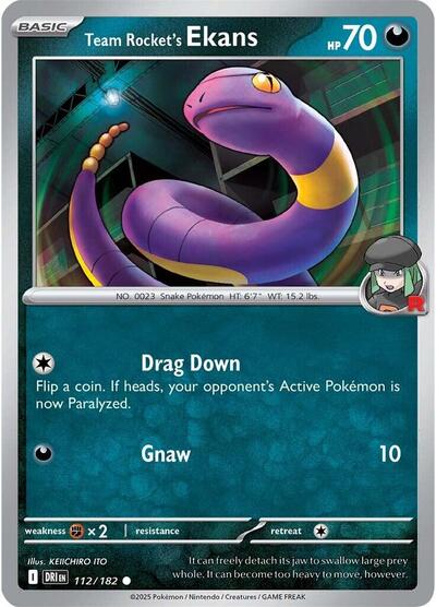 Team Rocket's Ekans #112 Destined Rivals