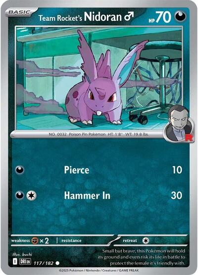 Team Rocket's Nidoran M #117 Destined Rivals
