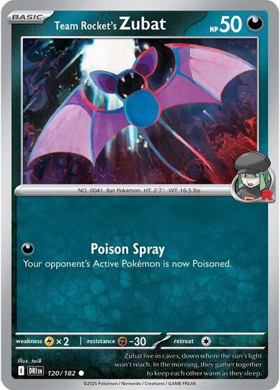 Team Rocket's Zubat #120 Destined Rivals