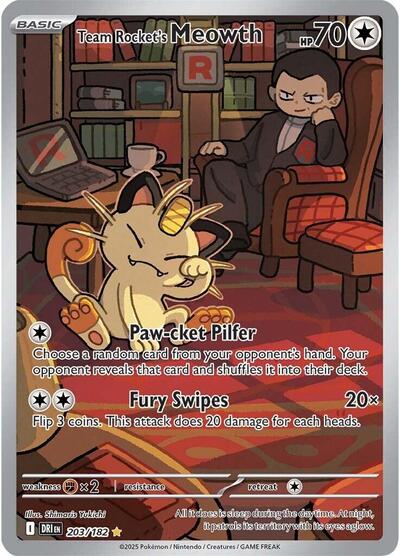Team Rocket's Meowth #203 Destined Rivals