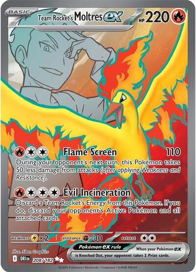Team Rocket's Moltres ex #208 Destined Rivals