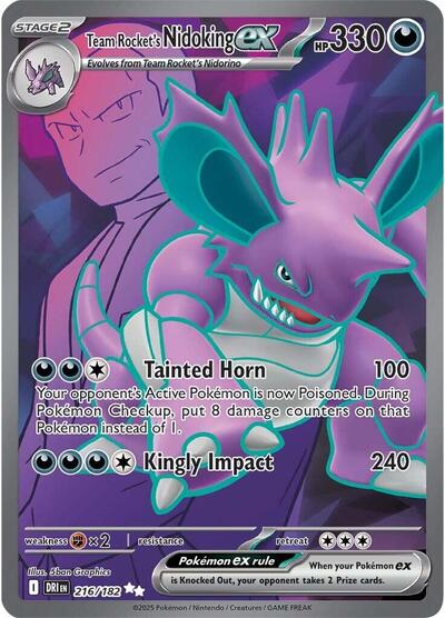 Team Rocket's Nidoking ex #216 Destined Rivals
