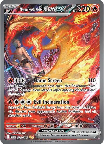 Team Rocket's Moltres ex #229 Destined Rivals